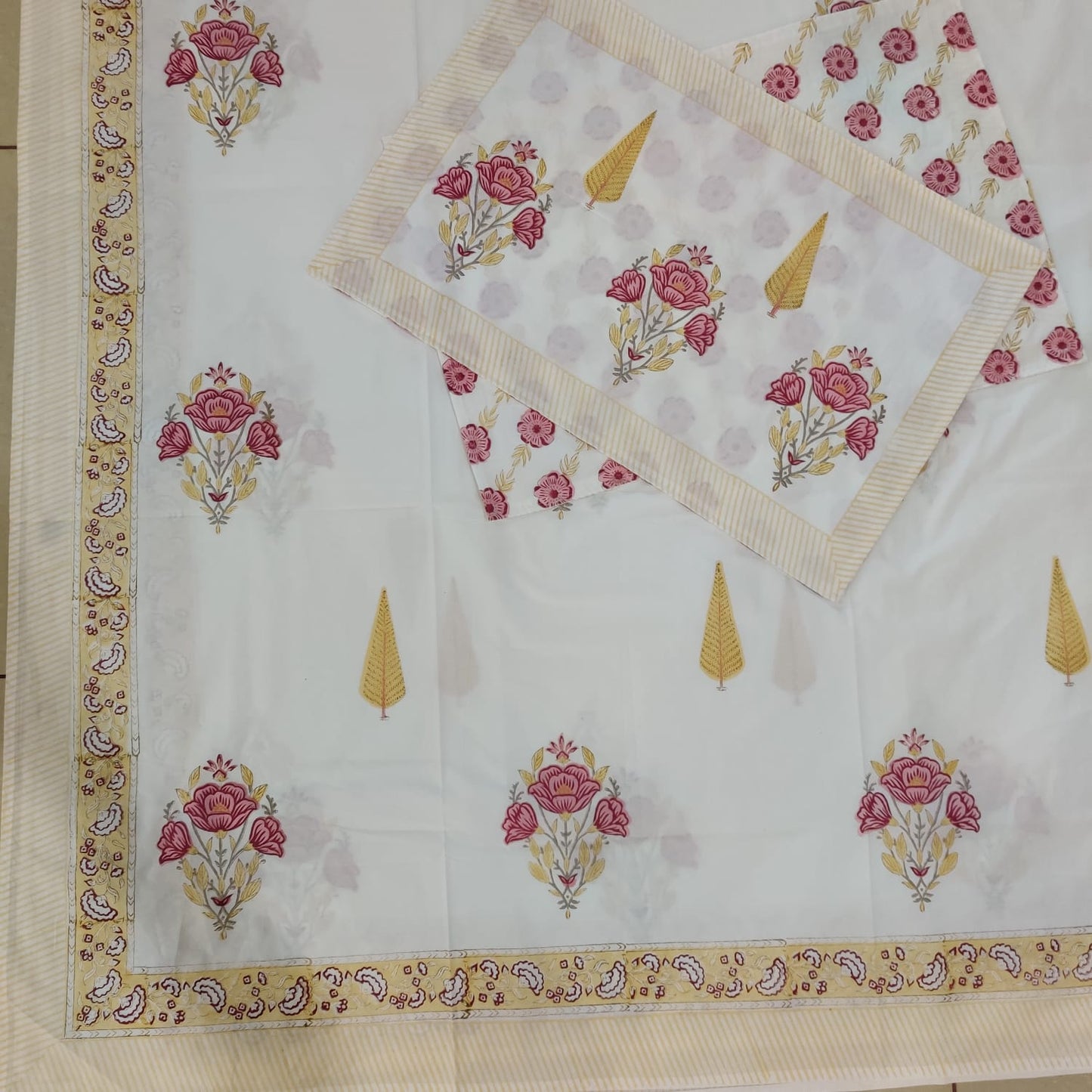 BS187: Hastakala S. King Double Bed Sheets