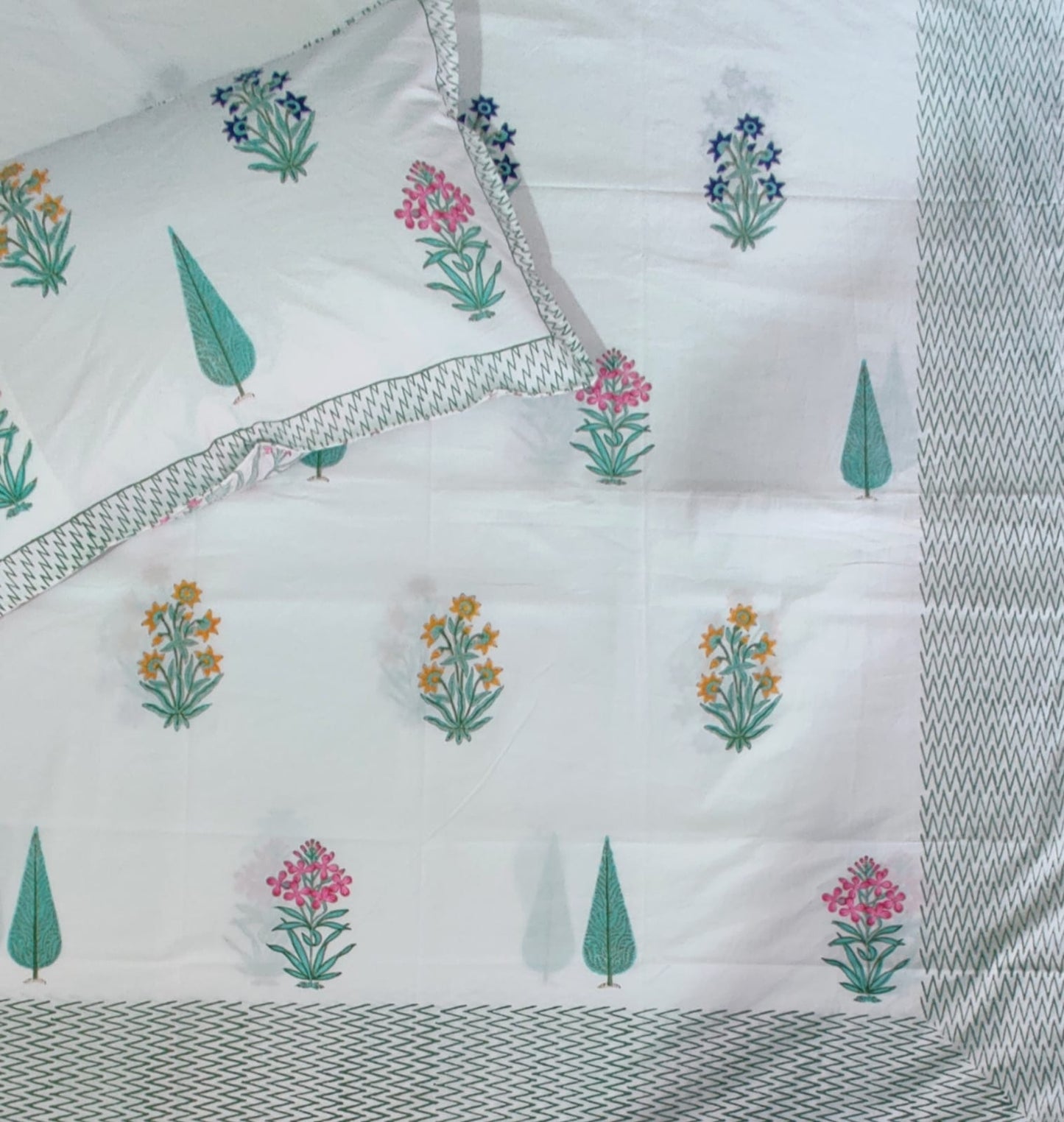 BS187: Hastakala S. King Double Bed Sheets