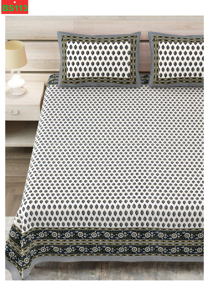 BS113: Kathak S. King Double Bed Sheets
