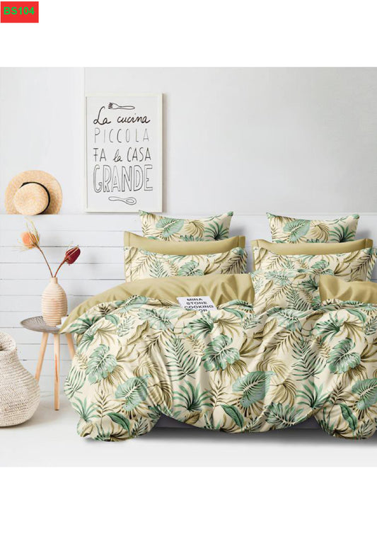 BS104: Golden Leaf Gift Packing Double Bed Sheets