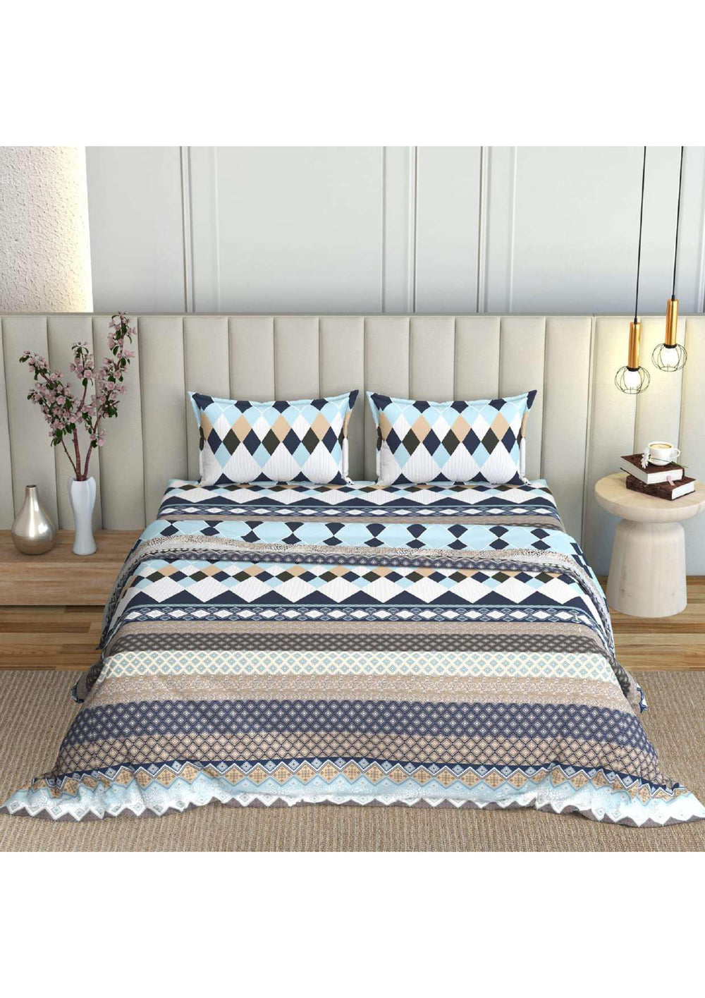 BS99: Kamet Double Bed Sheets Set With Dohar