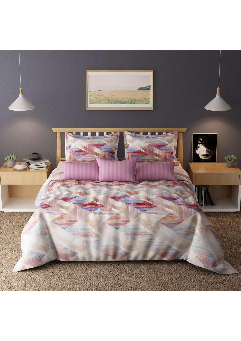 BS105: S-Cross Double Bed Sheets