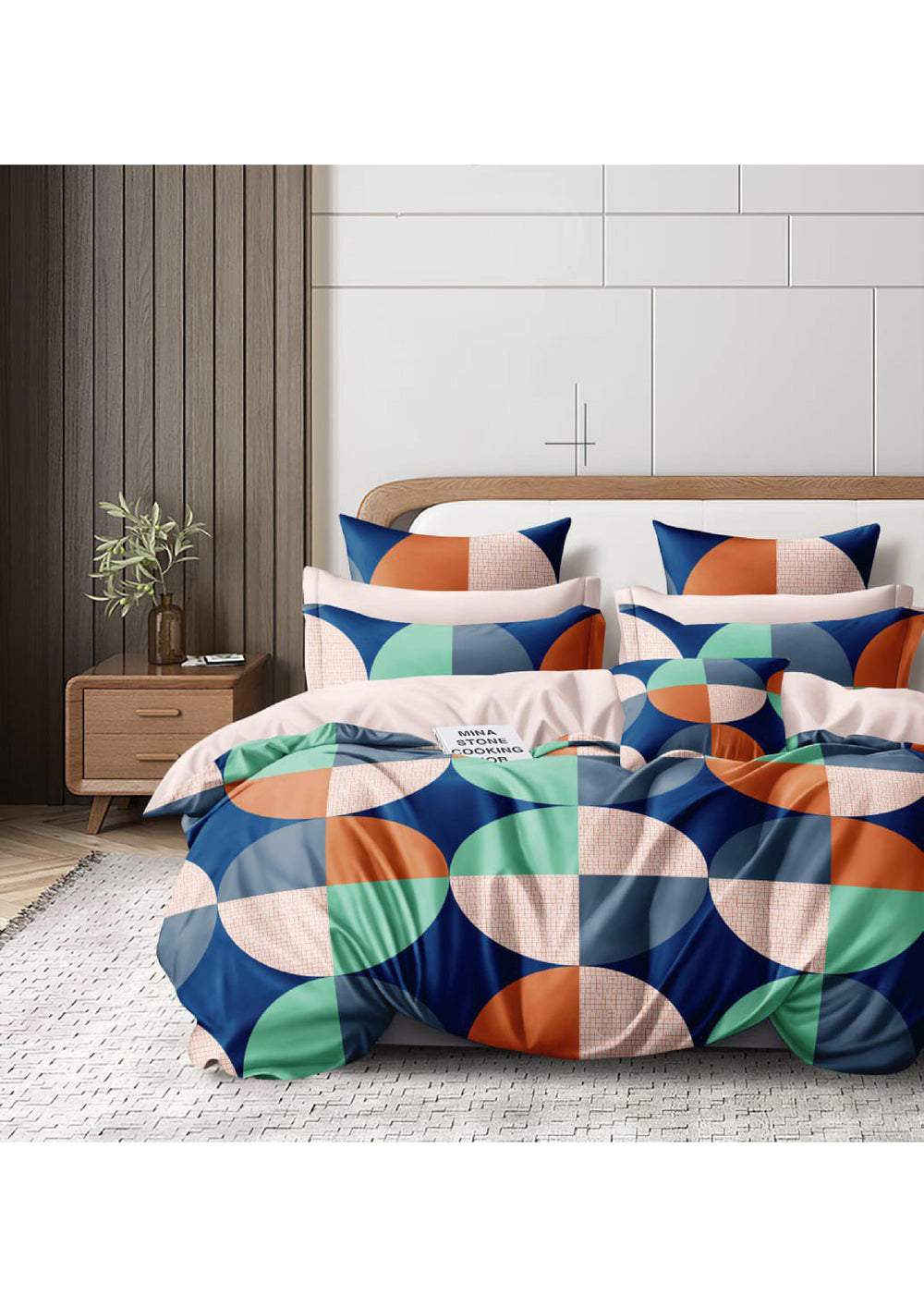 BS104: Golden Leaf Gift Packing Double Bed Sheets
