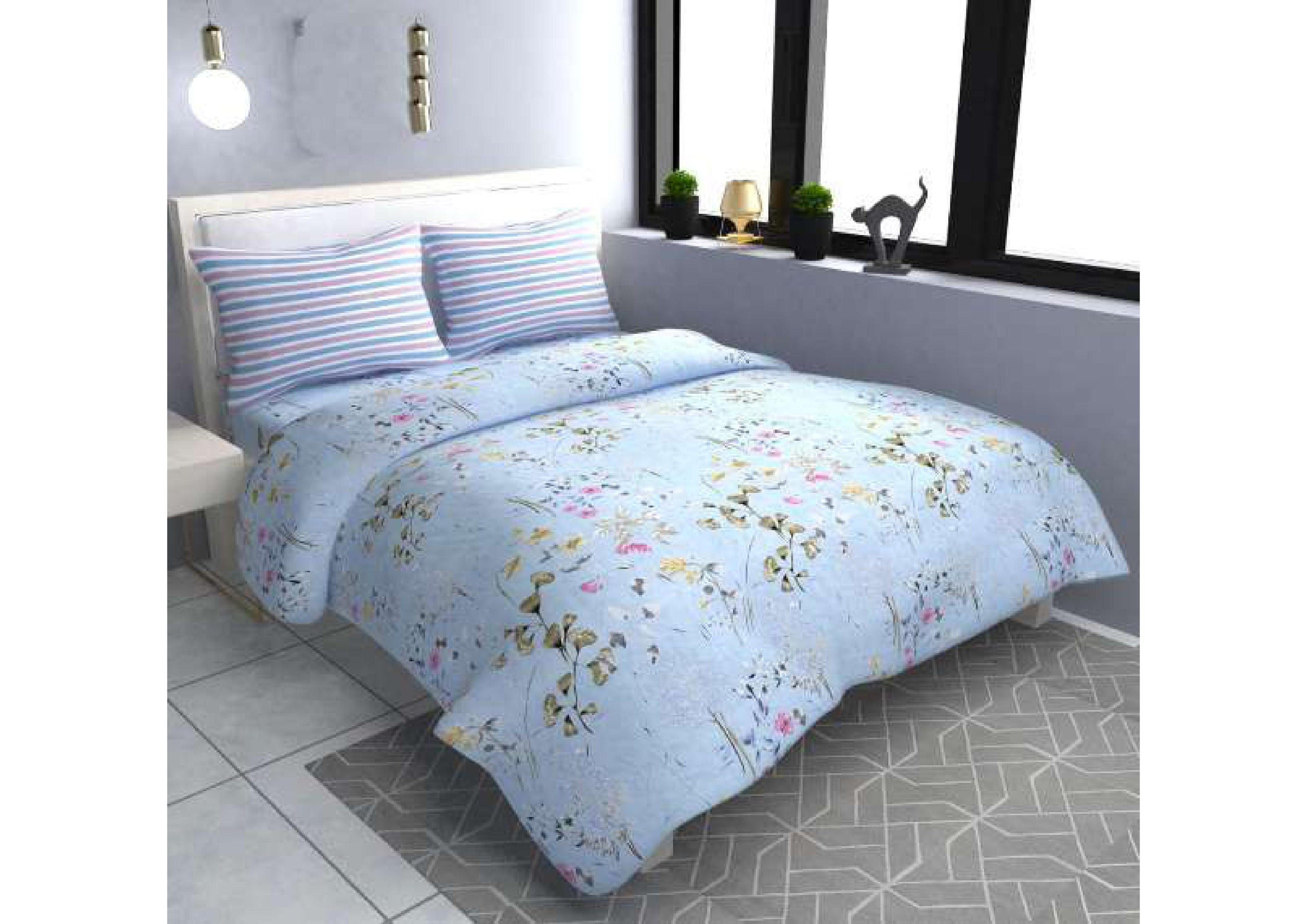 BS64: Perk Fitted S. King Double Bed Sheets