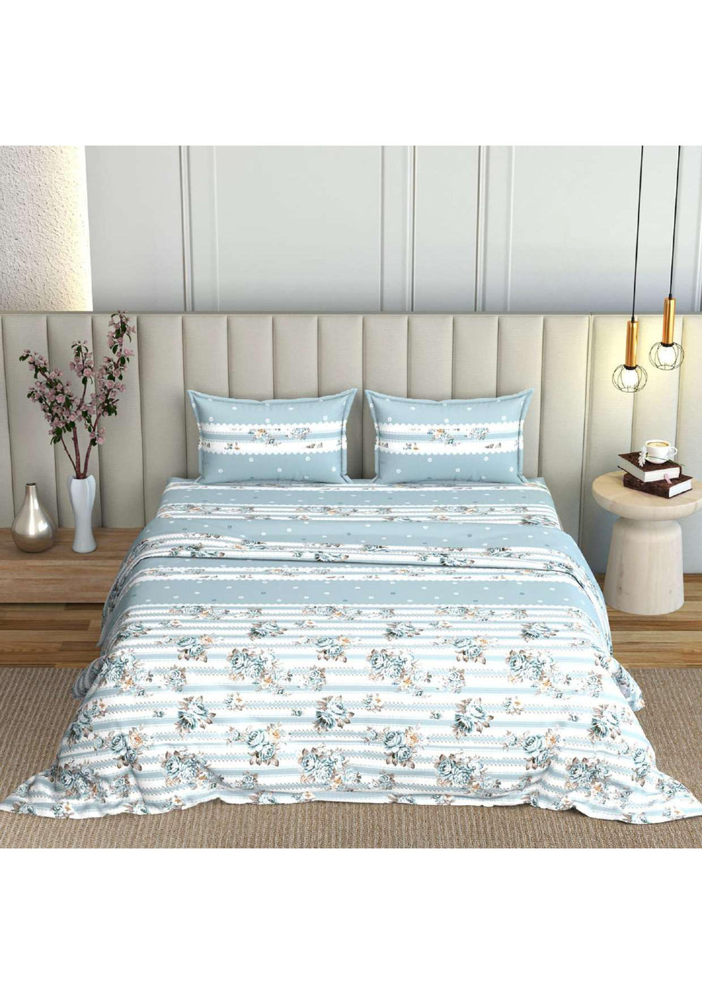 BS99: Kamet Double Bed Sheets Set With Dohar