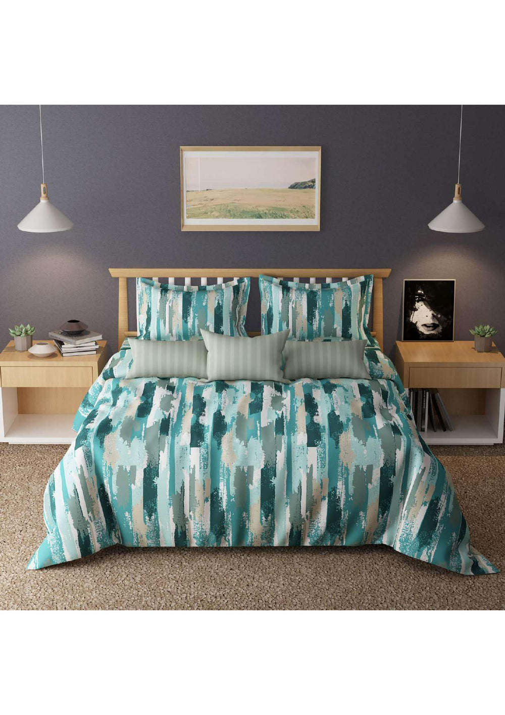 BS105: S-Cross Double Bed Sheets