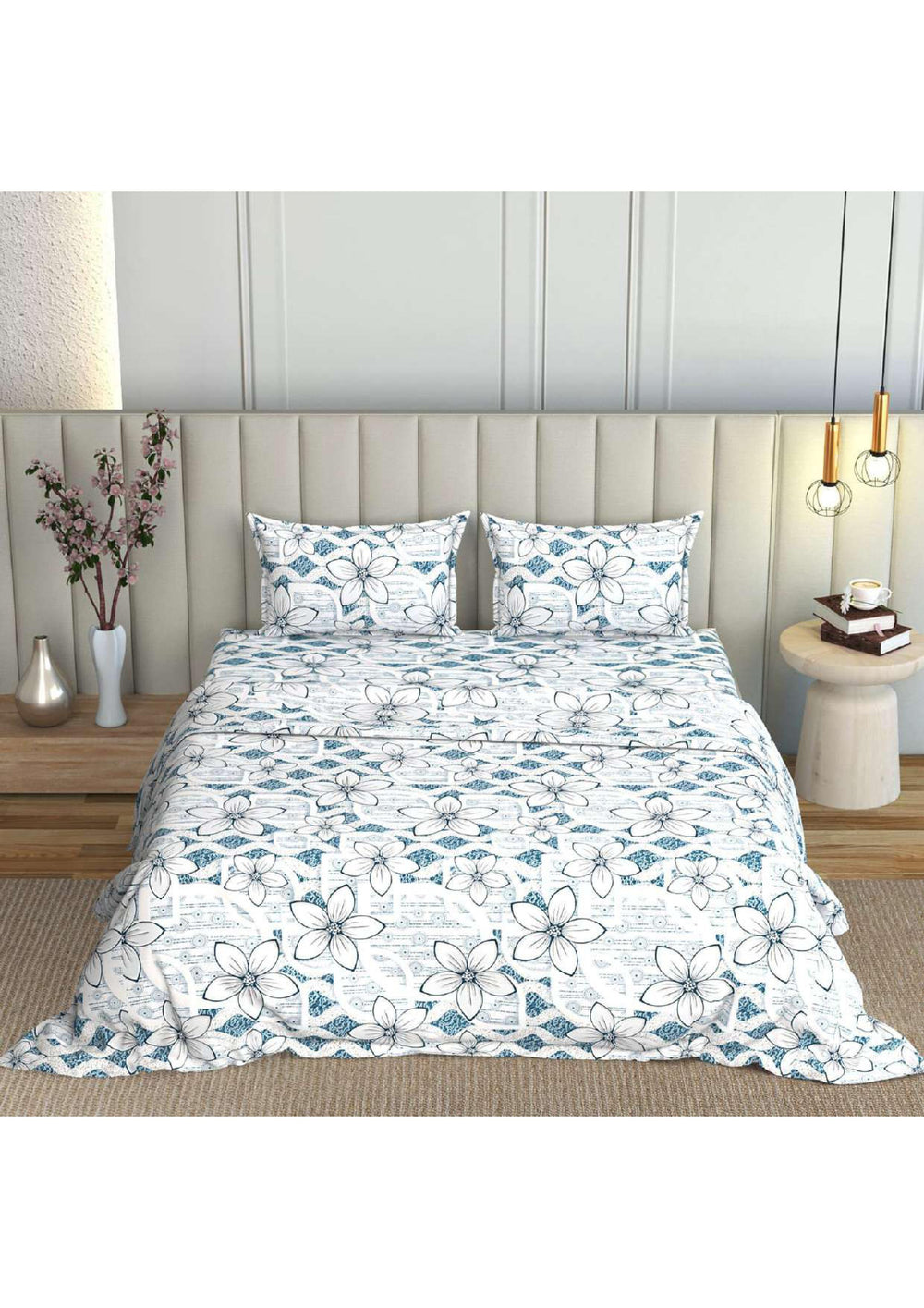 BS99: Kamet Double Bed Sheets Set With Dohar