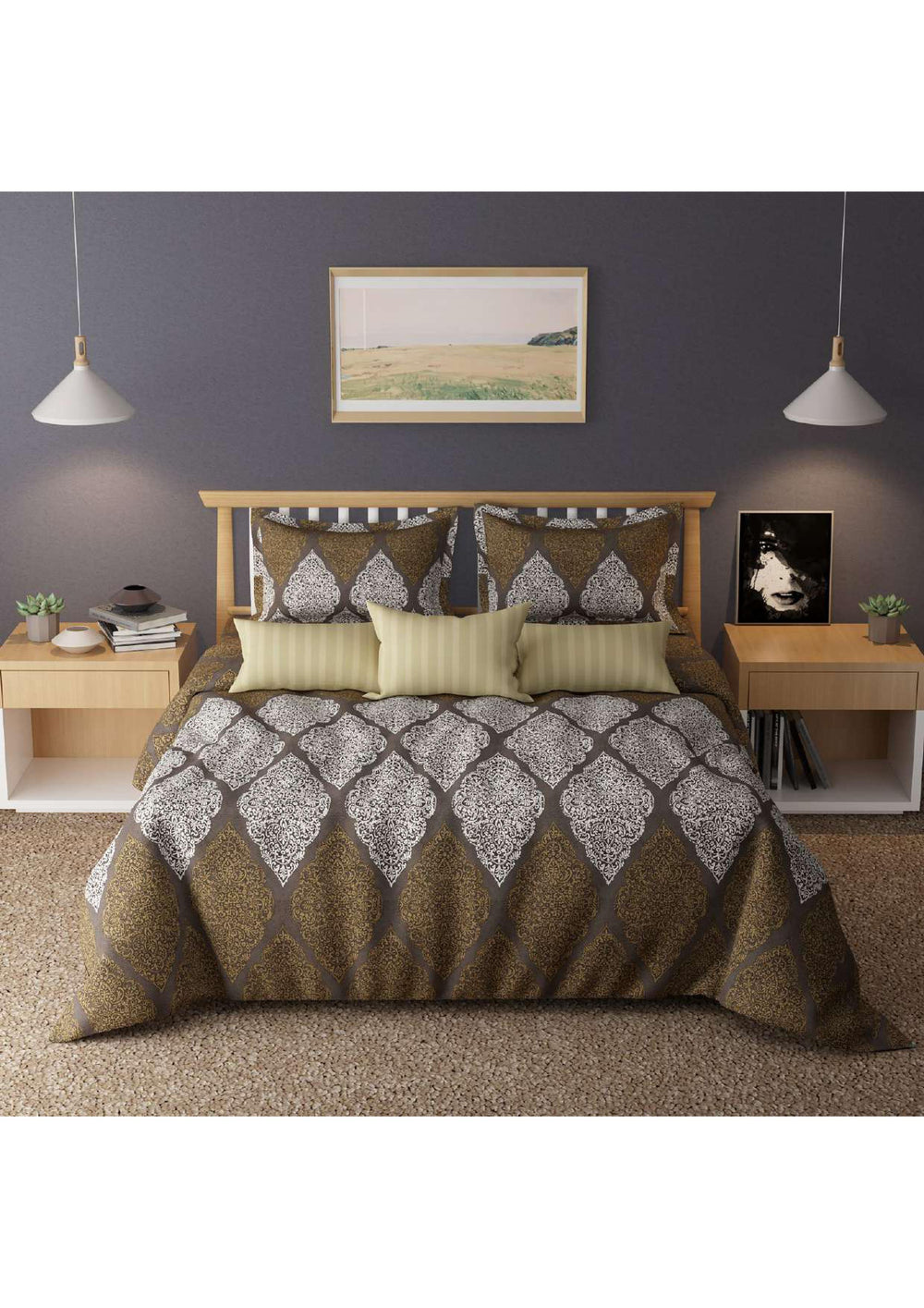BS105: S-Cross Double Bed Sheets