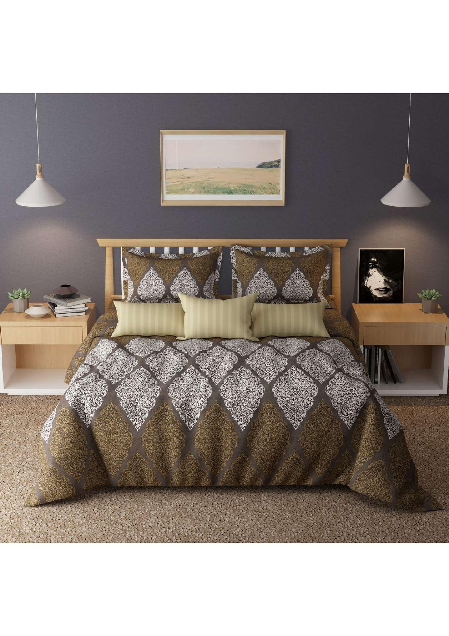 BS105: S-Cross Double Bed Sheets