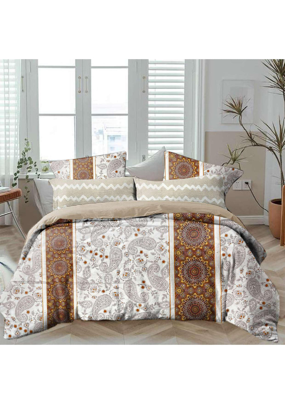 BS99: Kamet Double Bed Sheets Set With Dohar