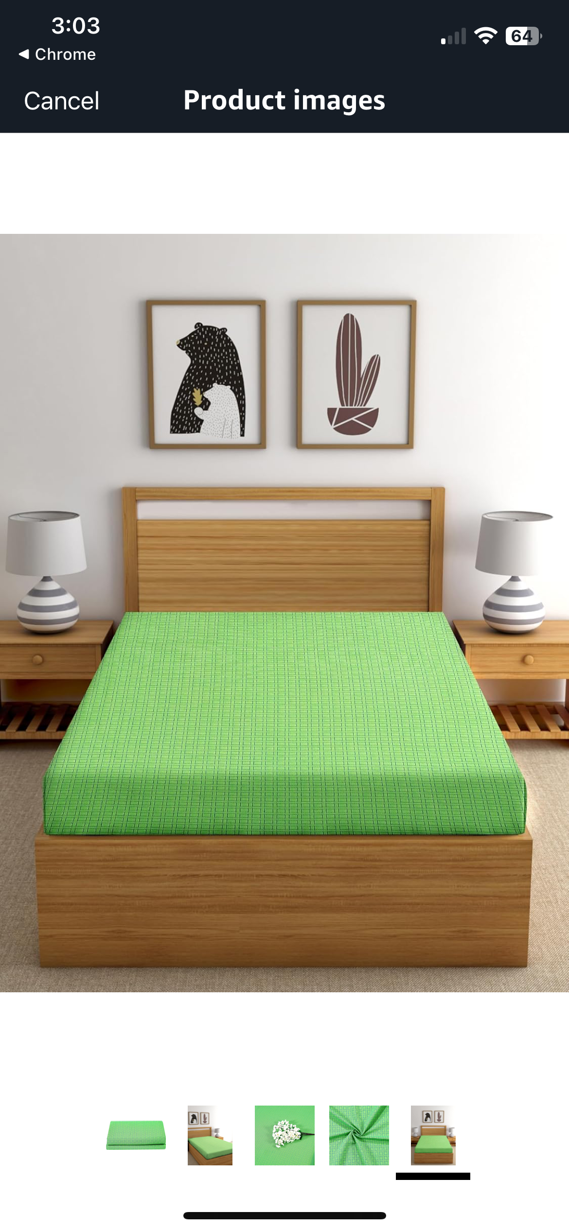 BS46: Soot Kapaas Double Bed Sheets