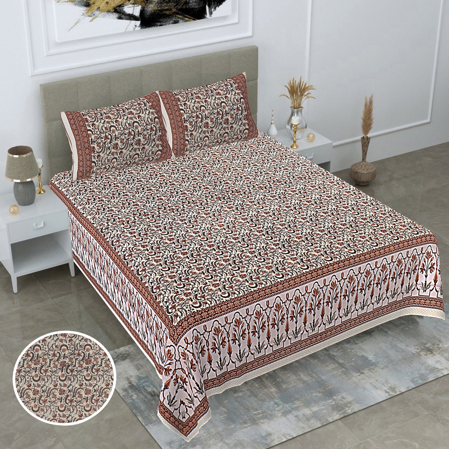 BS132: Neemrana S. King Double Bed Sheets