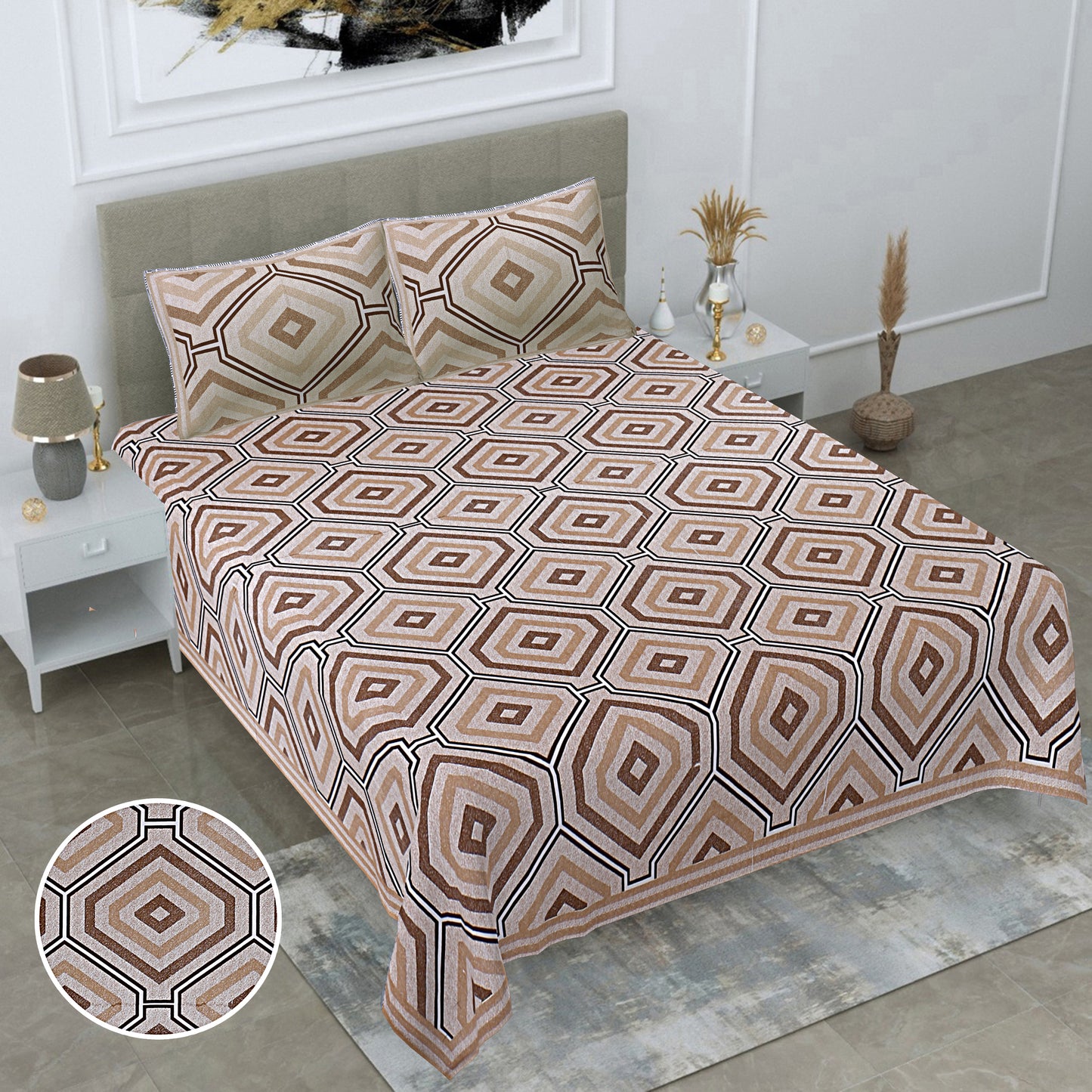 BS132: Neemrana S. King Double Bed Sheets