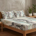 Marble Print Bedsheet — Multicolor