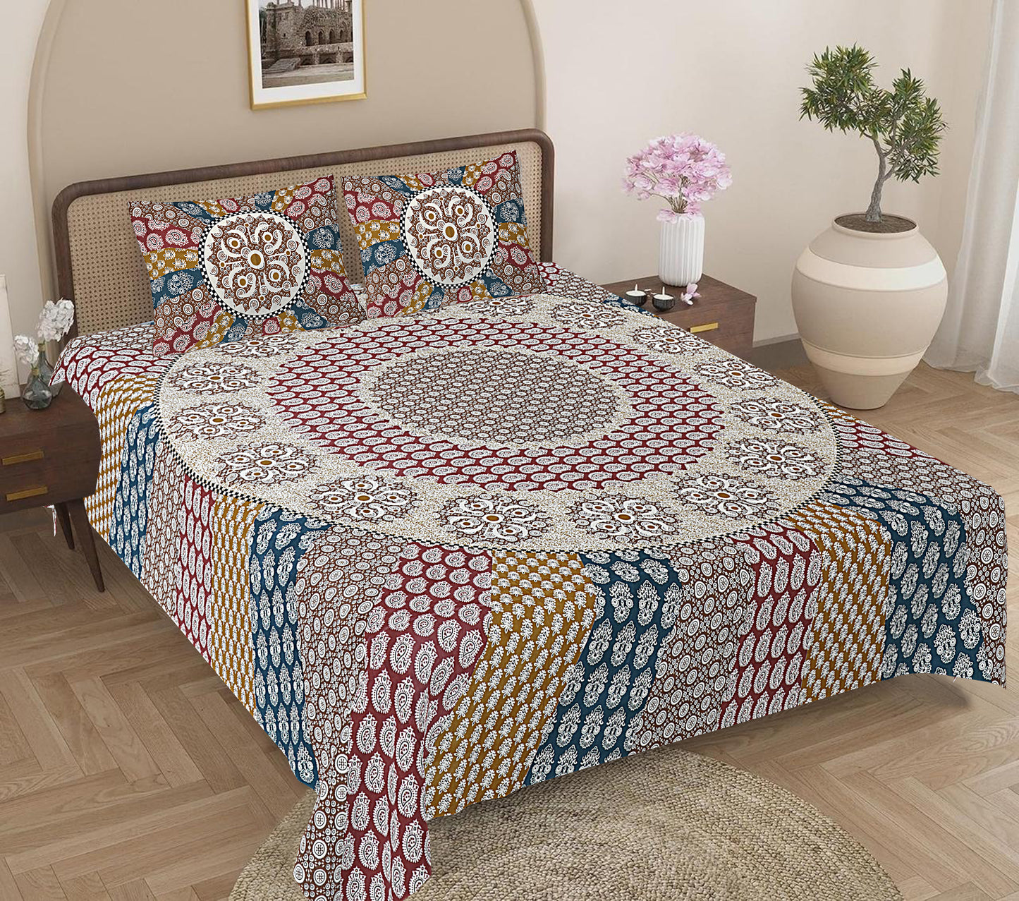 BS132: Neemrana S. King Double Bed Sheets