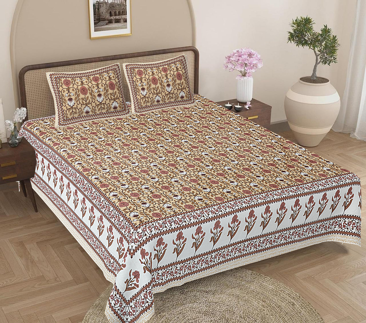 BS132: Neemrana S. King Double Bed Sheets