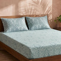 Damask Bedsheet — Teal