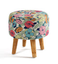 Warli Ottoman Stool - Printed