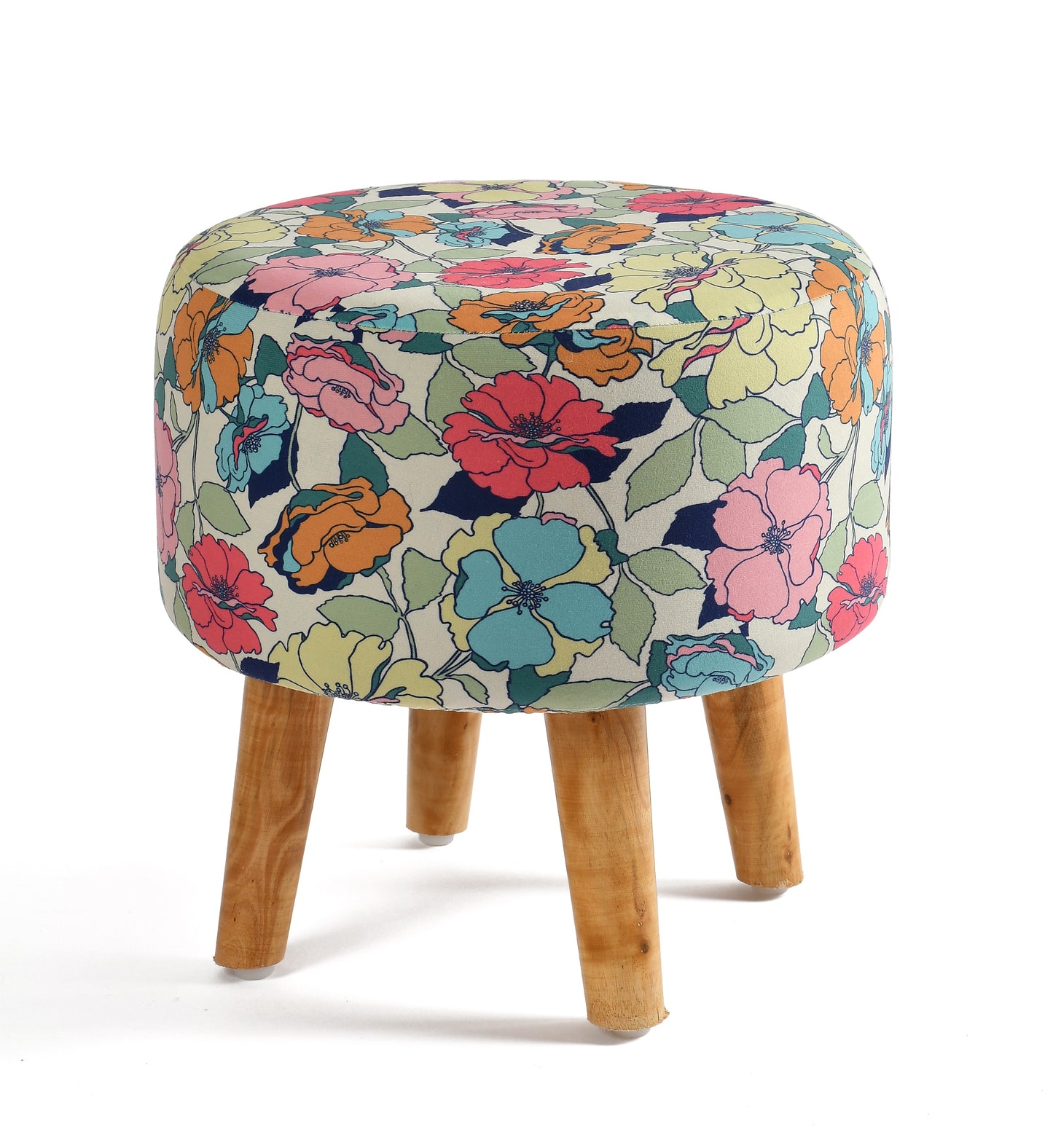 Warli Ottoman Stool - Printed