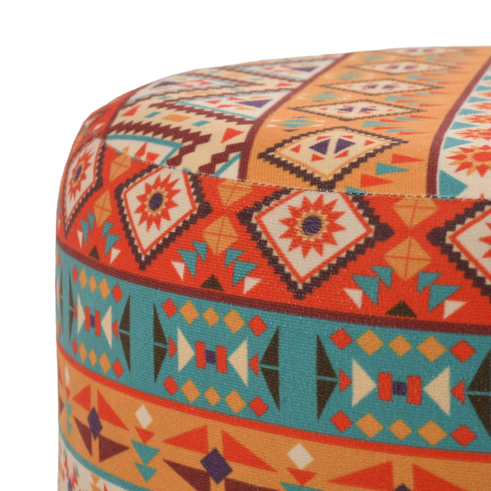 Warli Ottoman Stool - Printed