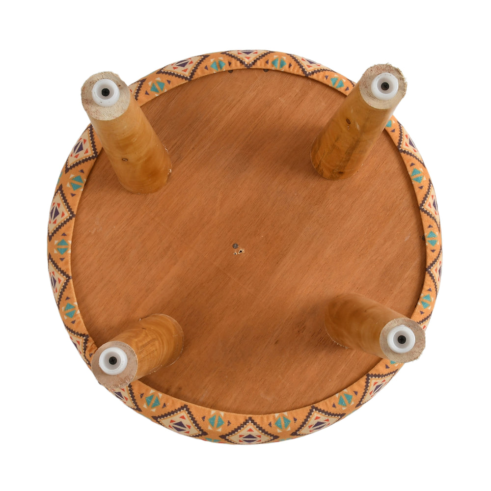 Warli Ottoman Stool - Printed