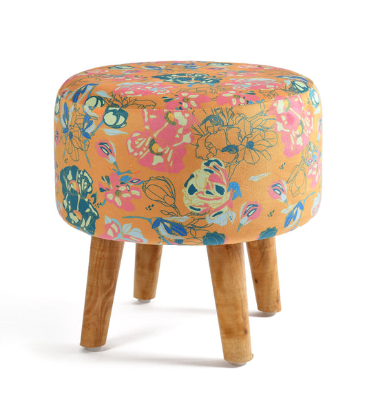 Warli Ottoman Stool - Printed