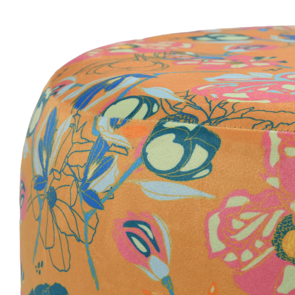 Warli Ottoman Stool - Printed