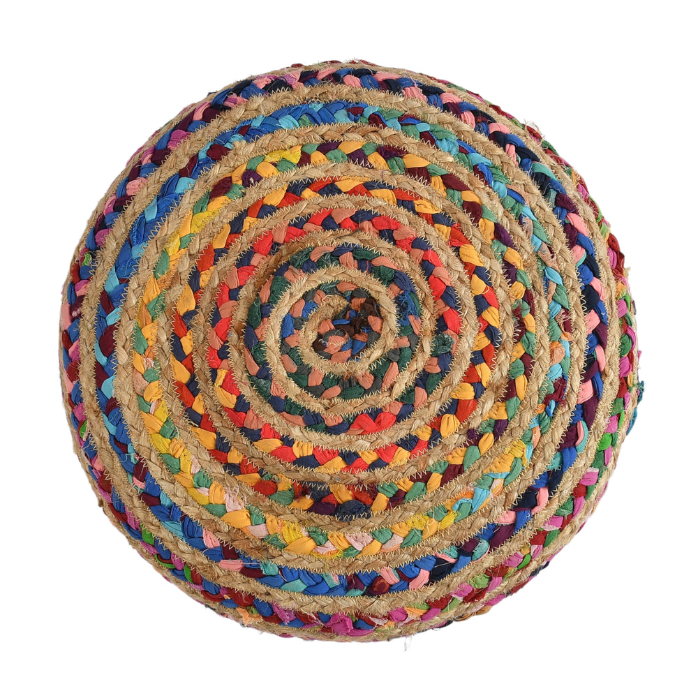 Patachitra Ottoman Stool - Jute