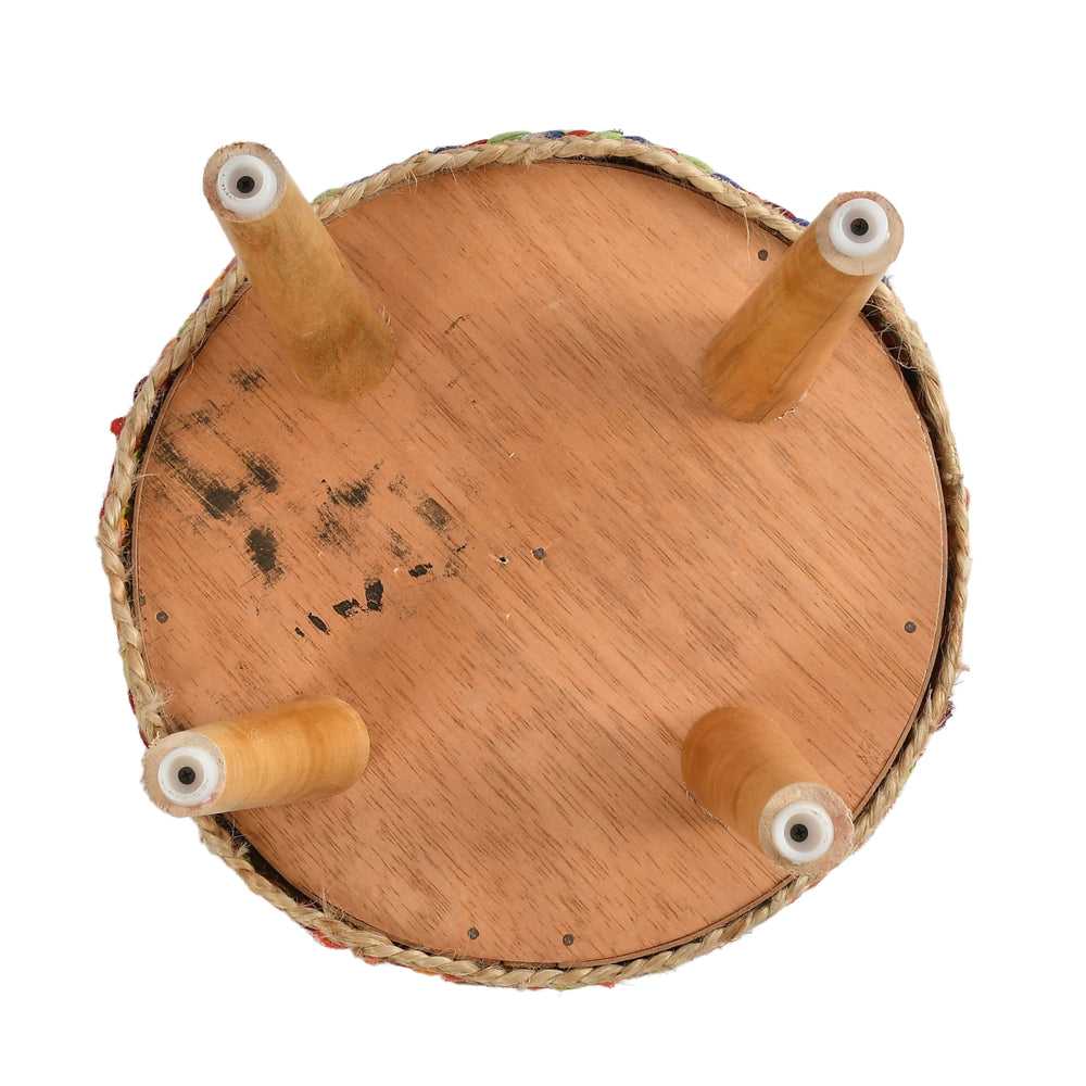 Patachitra Ottoman Stool - Jute