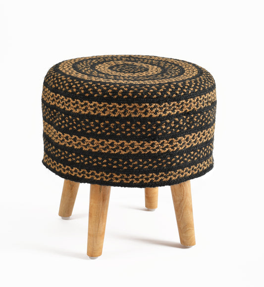 Patachitra Ottoman Stool - Jute