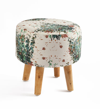 Warli Ottoman Stool - Printed