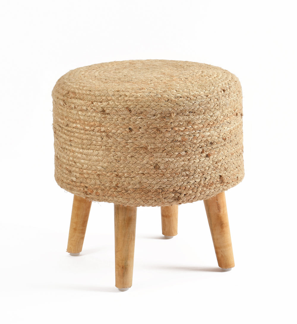 Patachitra Ottoman Stool - Jute