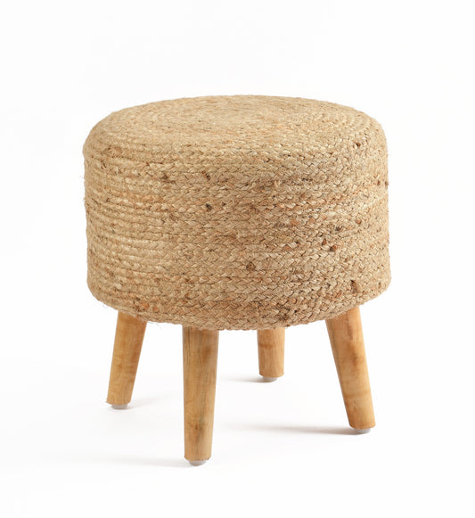 Patachitra Ottoman Stool - Jute