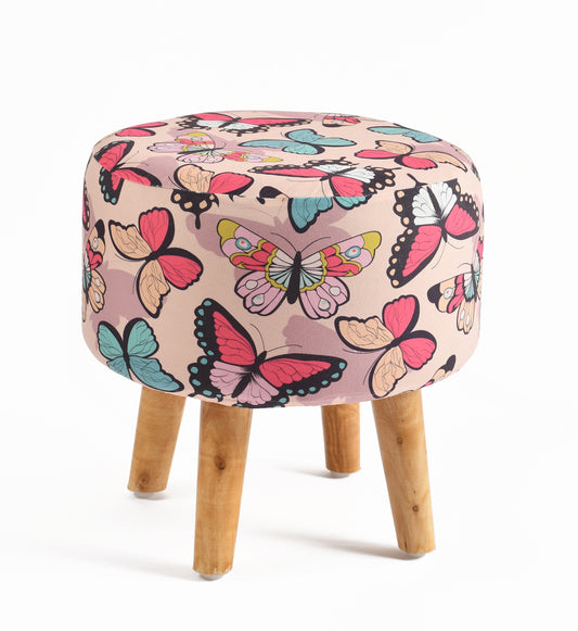 Warli Ottoman Stool - Printed