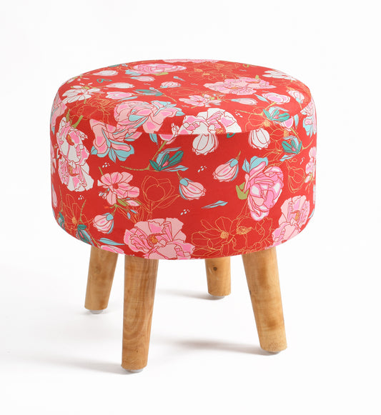 Warli Ottoman Stool - Printed