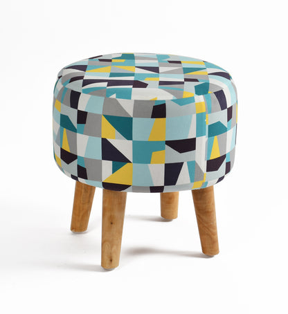 Warli Ottoman Stool - Printed