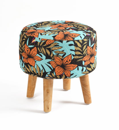 Warli Ottoman Stool - Printed