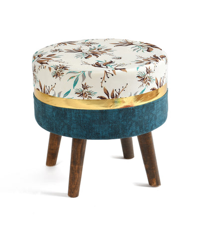 Warli Ottoman Stool - Printed
