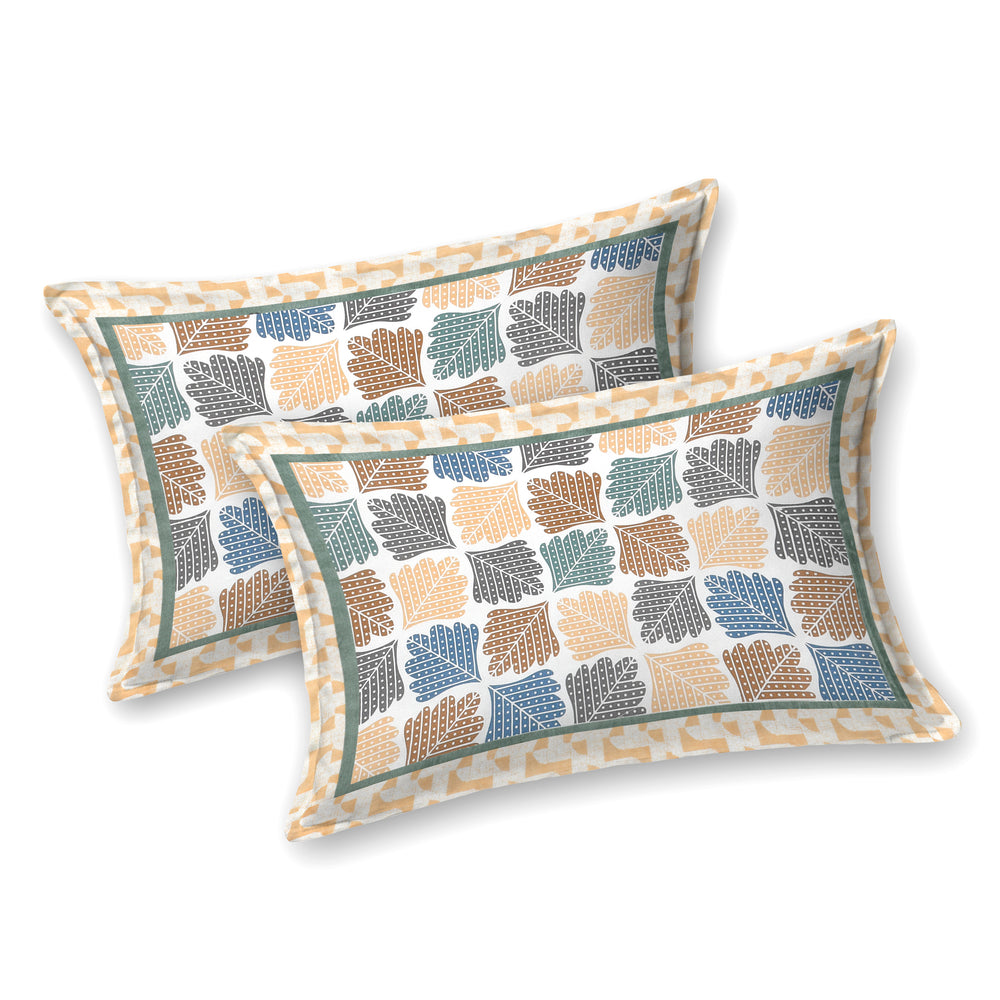 Tista 310 TC Cotton Bed Sheet with 2 Pillow Covers - Printed