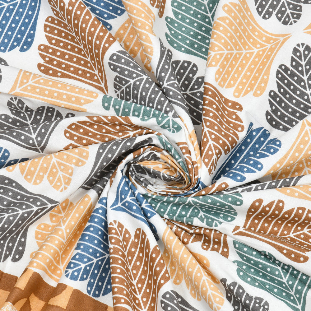 Tista 310 TC Cotton Bed Sheet with 2 Pillow Covers - Printed
