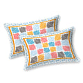 Tista 310 TC Cotton Bed Sheet with 2 Pillow Covers - Printed