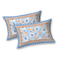 Tista 310 TC Cotton Bed Sheet with 2 Pillow Covers - Printed