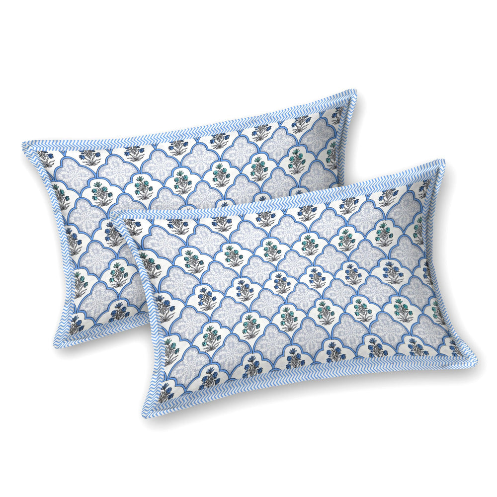 Tista 310 TC Cotton Bed Sheet with 2 Pillow Covers - Printed - Clover Home Furnishings