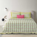 Tista 310 TC Cotton Bed Sheet with 2 Pillow Covers - Printed - Clover Home Furnishings