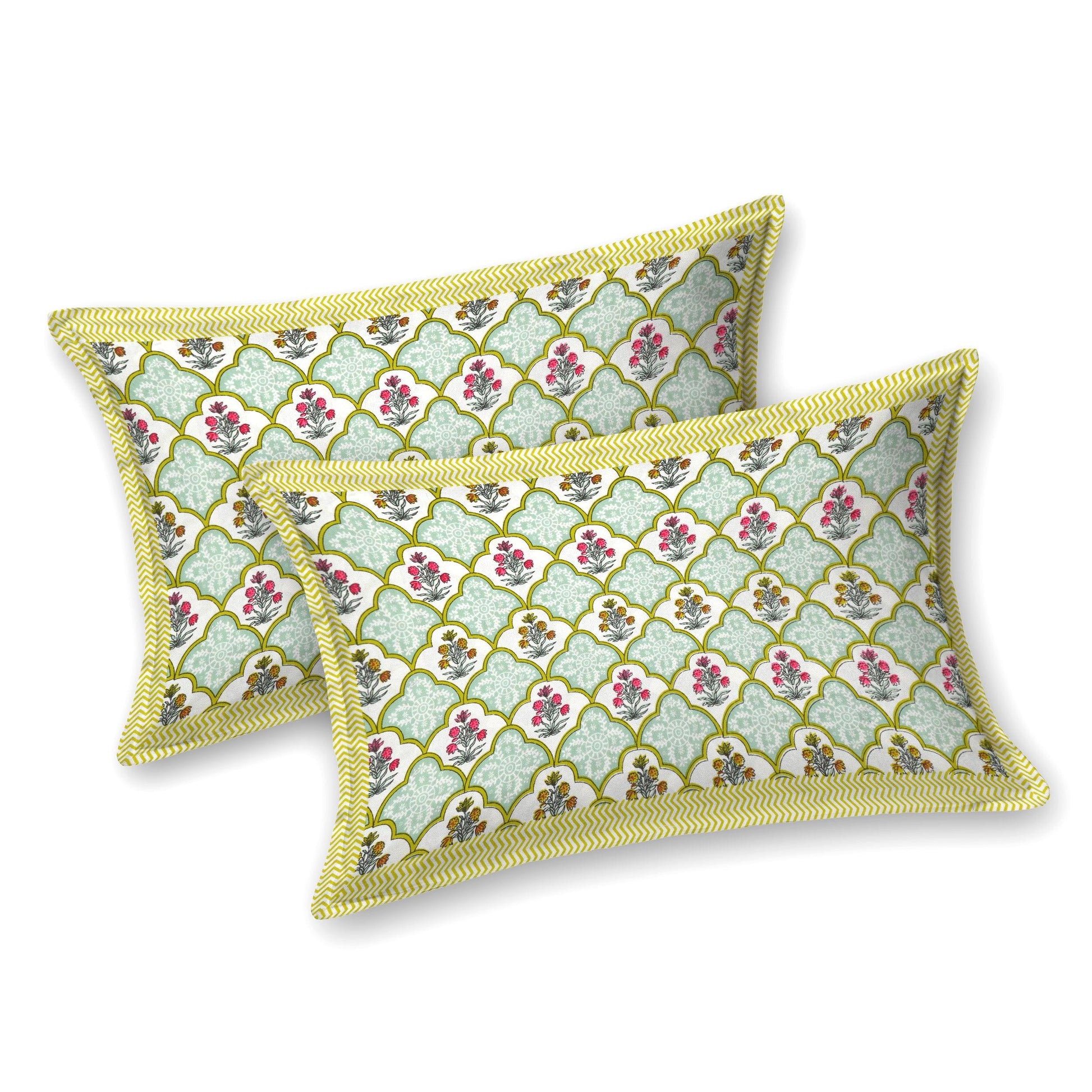 Tista 310 TC Cotton Bed Sheet with 2 Pillow Covers - Printed - Clover Home Furnishings