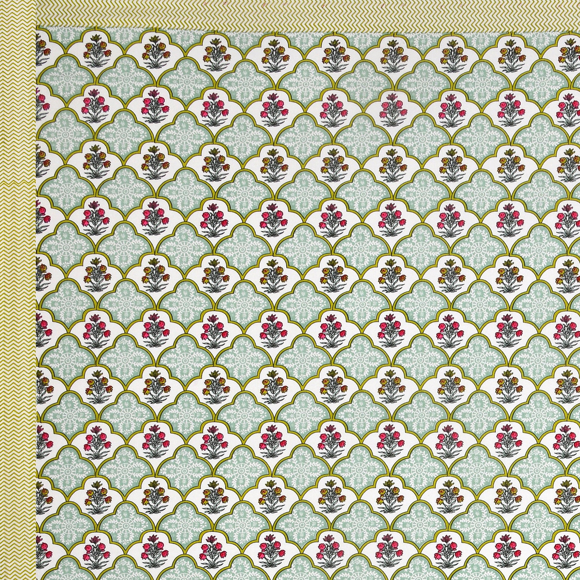 Tista 310 TC Cotton Bed Sheet with 2 Pillow Covers - Printed - Clover Home Furnishings