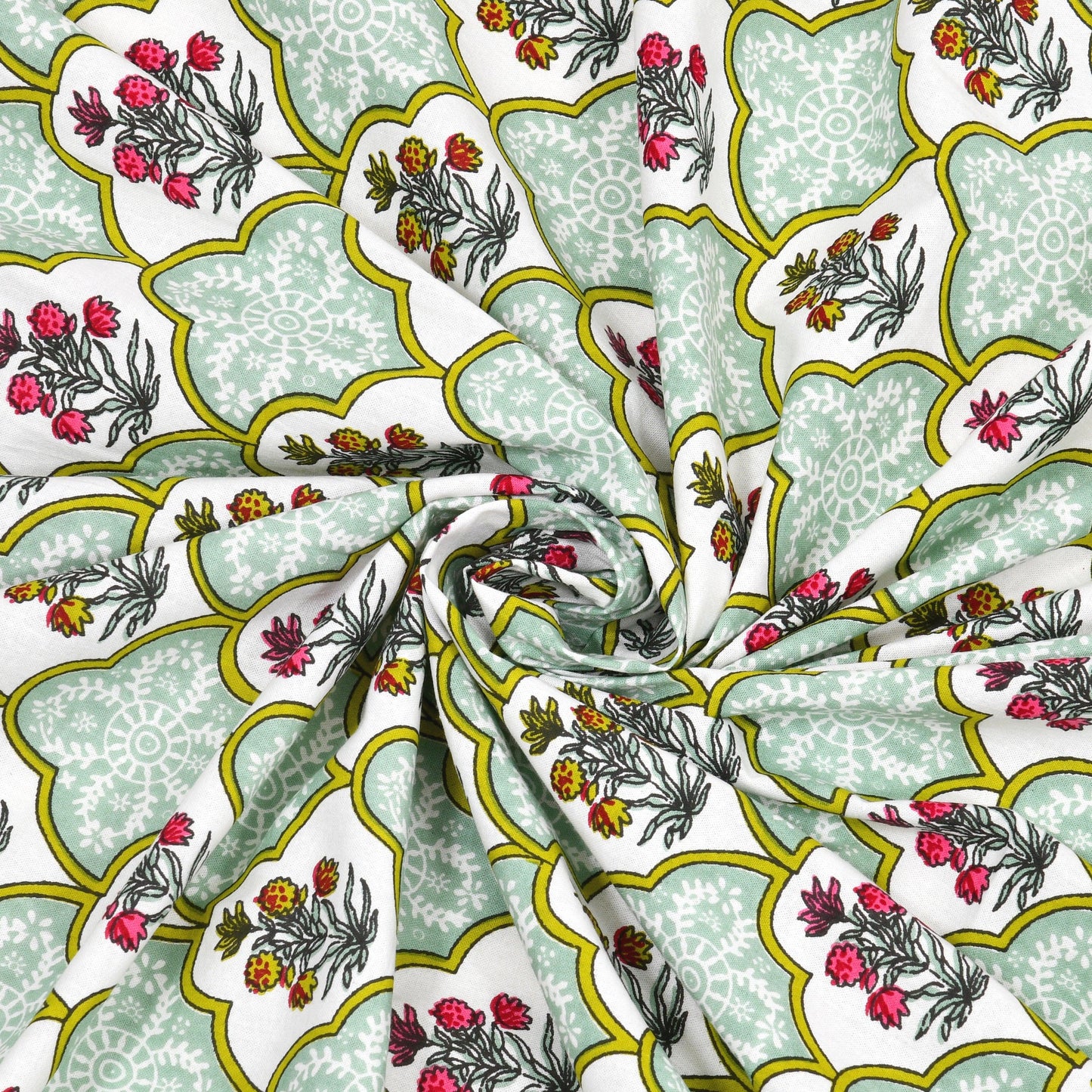 Tista 310 TC Cotton Bed Sheet with 2 Pillow Covers - Printed - Clover Home Furnishings