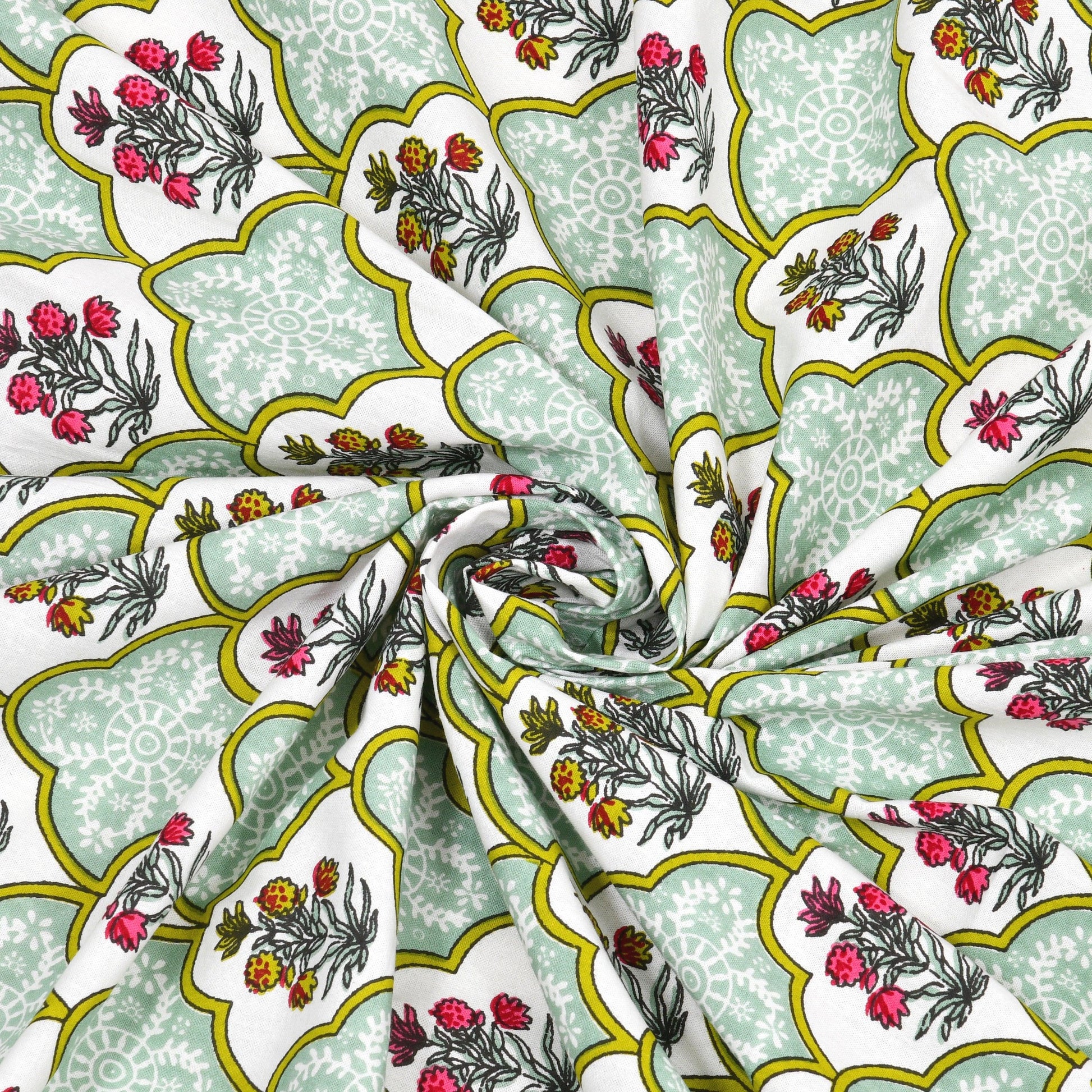 Tista 310 TC Cotton Bed Sheet with 2 Pillow Covers - Printed - Clover Home Furnishings