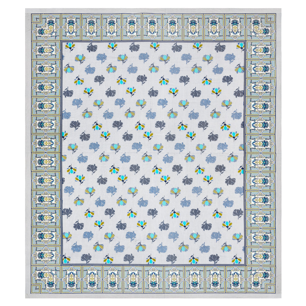 Tista 310 TC Cotton Bed Sheet with 2 Pillow Covers - Printed