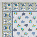 Tista 310 TC Cotton Bed Sheet with 2 Pillow Covers - Printed